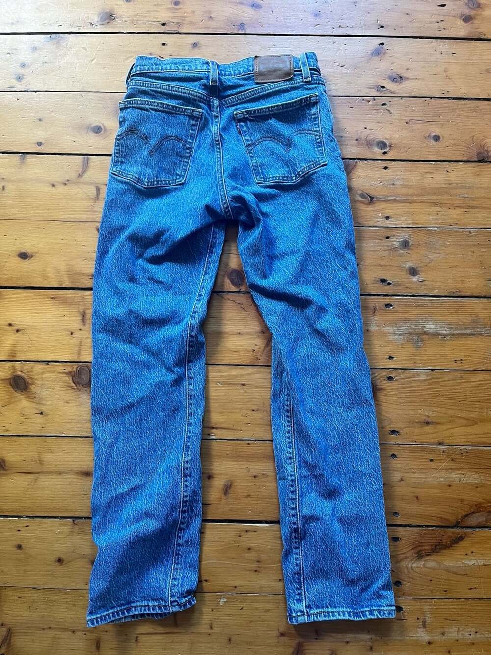 Levi's Premium Wedgie Straight Jeans Size 25 Blue Denim